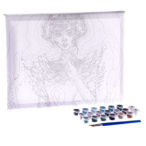 Картина по номерам на холсте Таинственная девушка, 30 40 см, в плёнке - Школа талантов фото 2