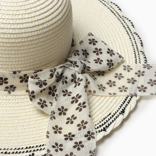 Шляпа женская MINAKU, цв. молочный, р-р 58  фото 7