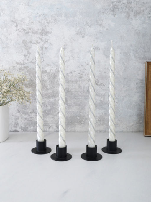 Свеча стержень 4 штуки 25 см витая / A-500 /уп 144/ белая - ГалеонТрейд фото 2