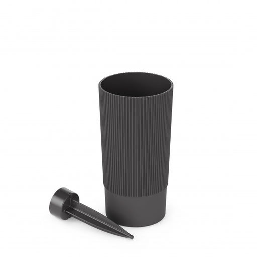 Цена за 2 шт. Ваза под срезку "Версаль" Д100мм, В200мм (с колышком) (графитовый) М8935