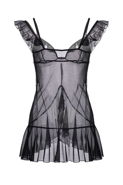 Комбинация Erolanta Marianna с бретелями-крылышками, черный (54-56)  фото 10