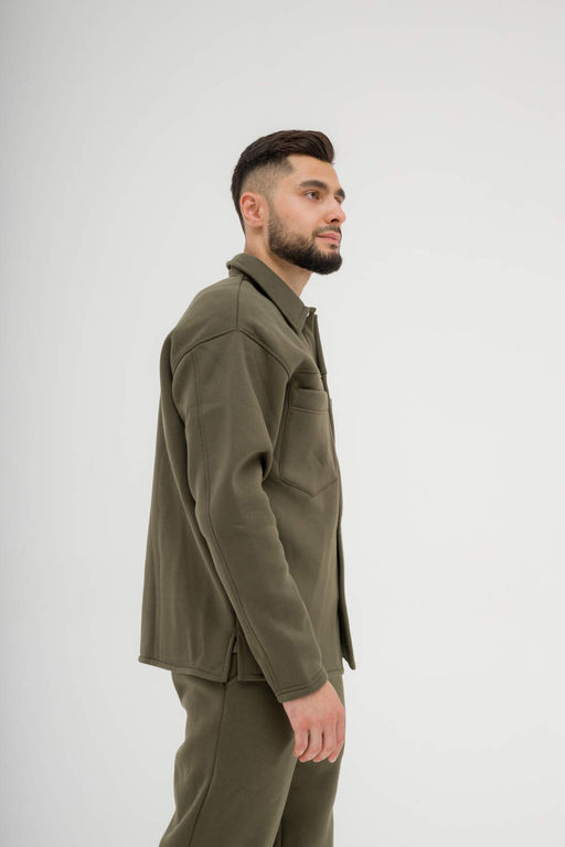 515 Утепленный костюм на кнопках, хаки - Knitka wear фото 5