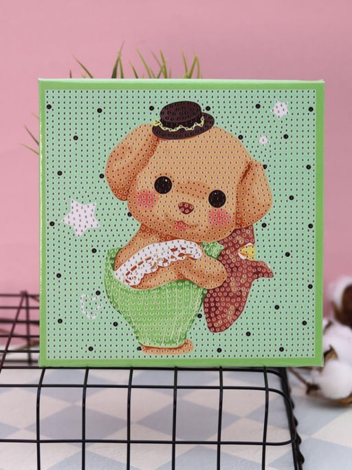 Алмазная мозаика на подрамнике Draw Me! Cute bear, (20*20 см)