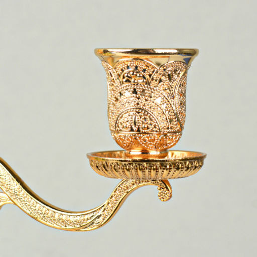 Подсвечник на 3 свечи 23 см золото резное / 303G /уп 48/ - Галеонтрейд фото 3