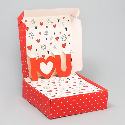 Коробка подарочная складная, упаковка, Любовь, 26?26?8 см