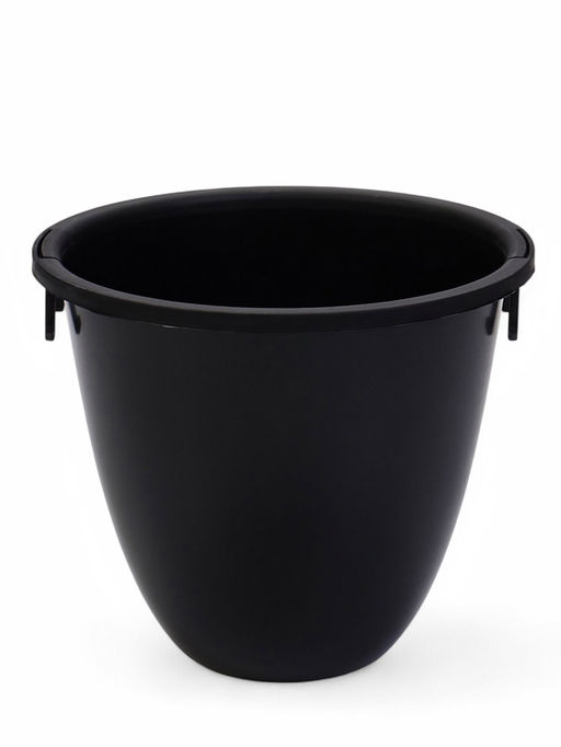 Кашпо для цветов Жемчужина, 4 л, d=29 см, h=19.5 см, пластик, со вставкой, цвет графитовый - Simaland фото 4