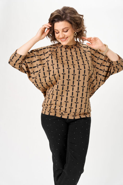 Джемпер Michel Chic 782/1 карамельный арабеск  фото 3