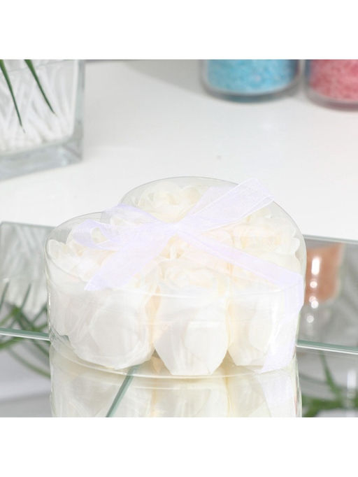 Мыльные розочки, белые, набор 9 шт.