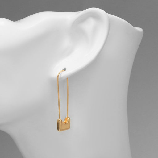 Серьги металл Булавки классика, цвет золото - Qf фото 3