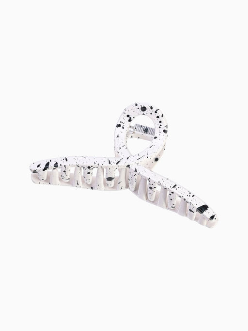 Цена за 12 шт. Крабик для волос «Пелагея», петля, 11 см, белый, чёрный