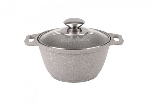 ЛА_АП_MARBLE (светлый) Кастрюля 1,0 л со стекл. кр, арт. кмс12а