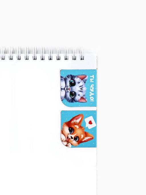 Цена за 4 шт. Магнитные закладки 2 шт., 4?4 см, на подложке Самой прекрасной