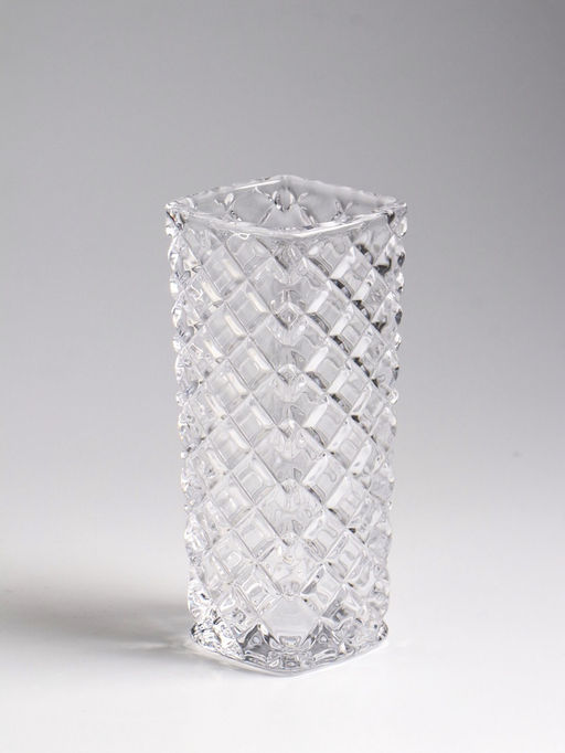 Ваза «Геометрия», диагональ, 15.5×5.5 см, стекло, прозрачная