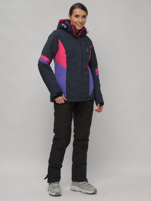 Горнолыжный костюм женский темно-синего цвета 02201TS - Chunmai фото 4