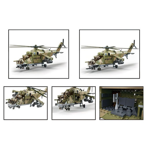 Конструктор Модельки Sluban «Вертолёт», 1:35, 893 детали