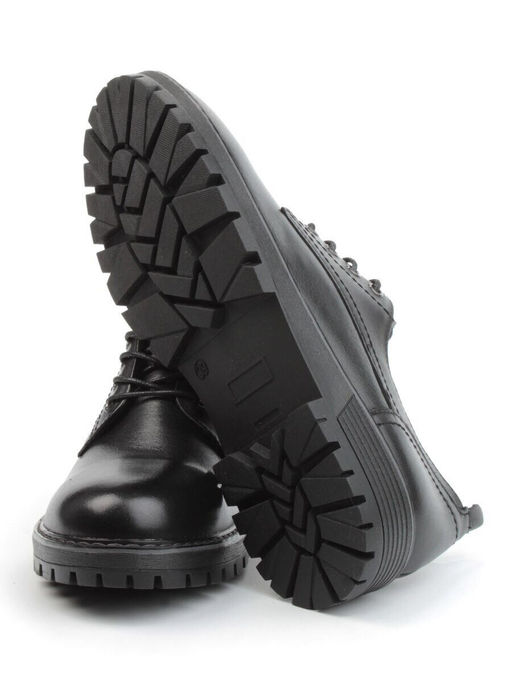 03-DYL75-1 BLACK Полуботинки женские (натуральная кожа)