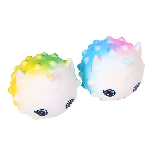 Цена за 2 шт. Мялка «Единорог» с пастой, цвета МИКС