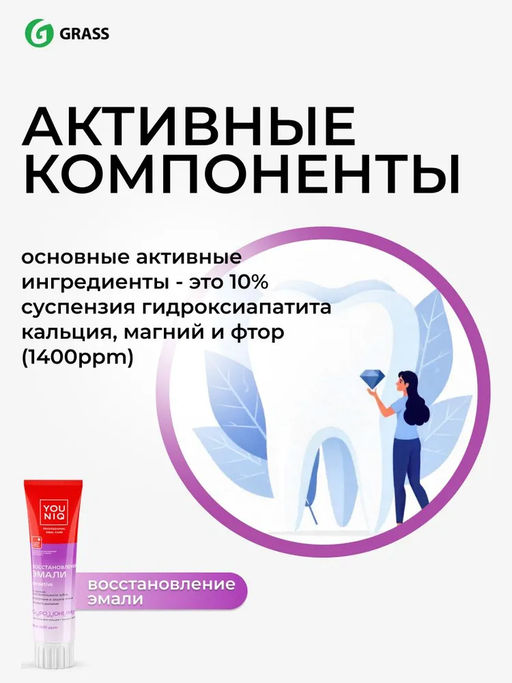 YOUNIQ Зубная паста 100гр для Чувствительных зубов - Grass фото 6