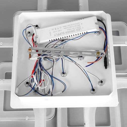 Люстра с ПДУ 59112/8WT, LED, 240 Вт, 3000-6000К, диммер, белый, 55×55×10 см