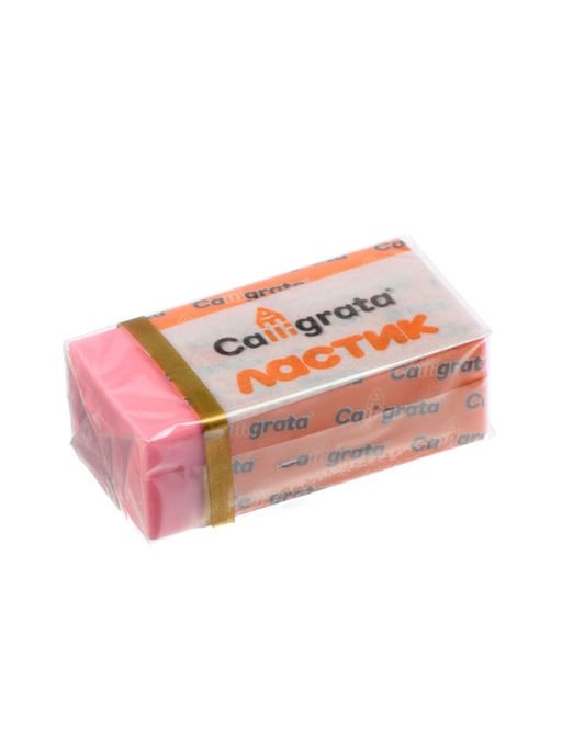 Набор 8 штук ластиков прямоугольных Пастельные МИКС, в бумажном держателе (штрихкод на штуке)