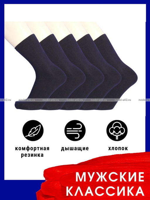 Цена за 10 пар. Легион носки мужские синие