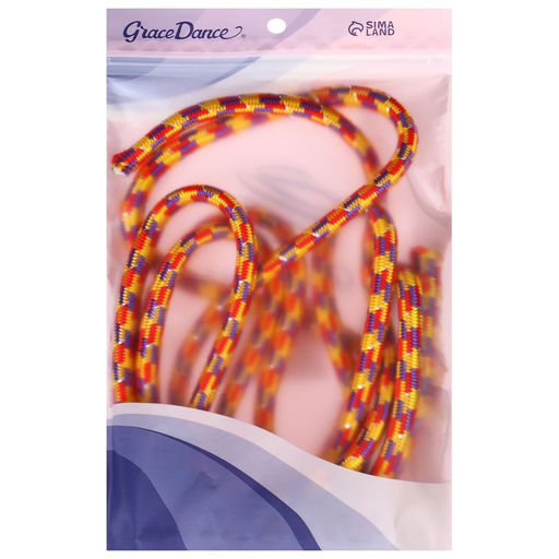 Скакалка гимнастическая Grace Dance, с люрексом, утяжелённая, 3 м, цвет мультицвет  фото 3