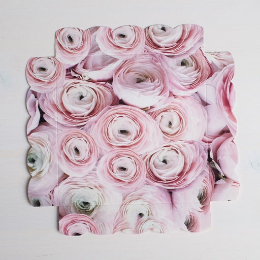 Цена за 5 шт. Коробка для печенья, кондитерская упаковка с PVC крышкой, My best wishes, 15 х 15 х 3 см