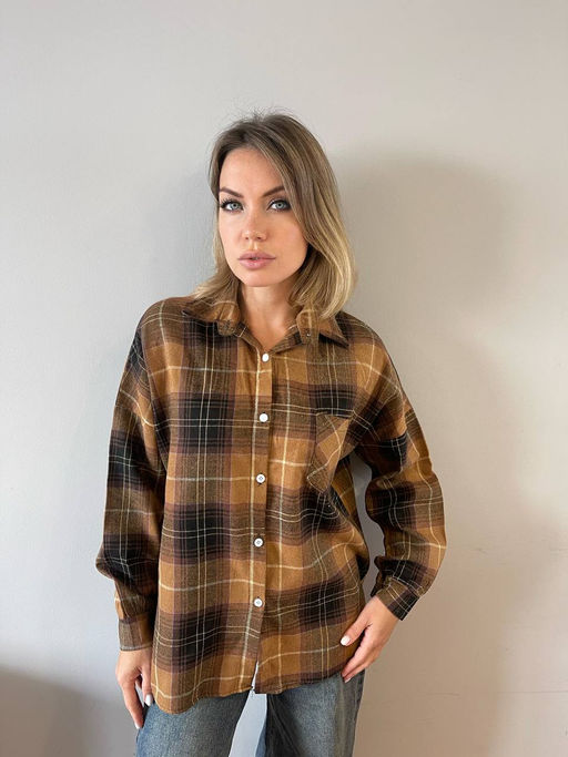 K11205 Рубашка OVER SIZE СВ_РОЗОВЫЙ_02 - Brand фото 16