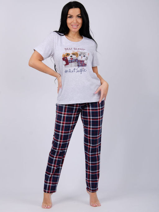 Пижама "Селфи 2" брюки, трикотаж