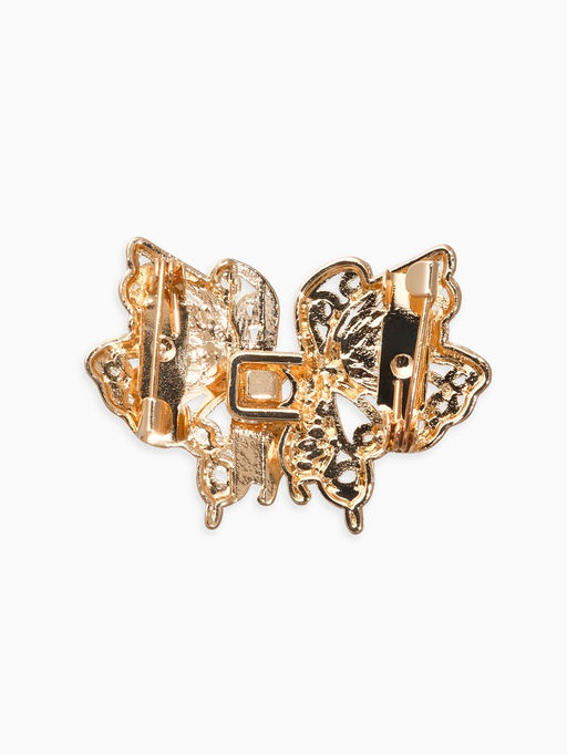Зажим для кардигана «Ажур. Бабочка», цвет золото