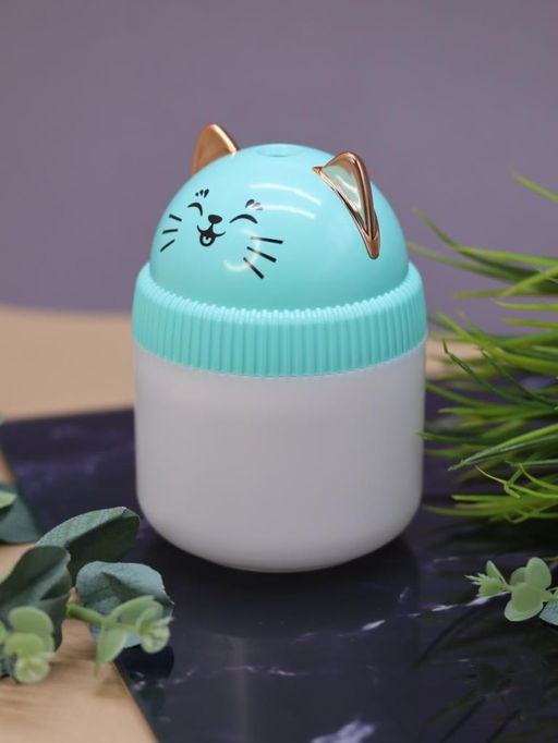 Настольный увлажнитель воздуха - ночник iLikeGift "Cat", green, (портативный, USB)
