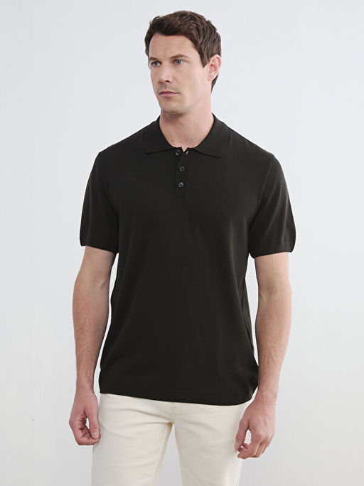 Polo Yaka Erkek Triko Kazak