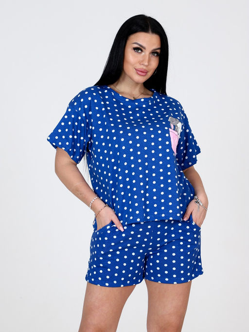 309 ДОМАШНИЙ КОСТЮМ шорты (Василек) - А-дина фото 2