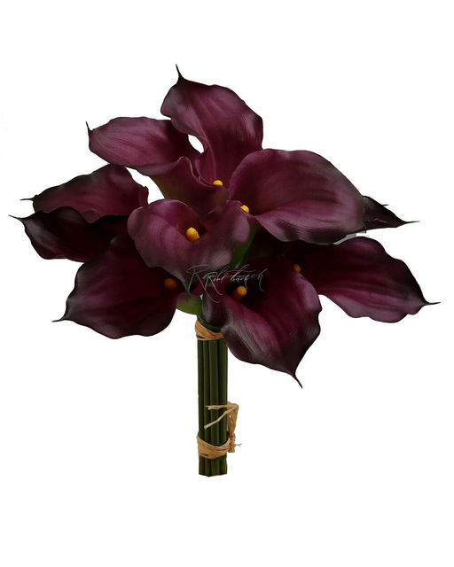 Букет калл 12 штук - Фиолетовый - Real touch фото 4