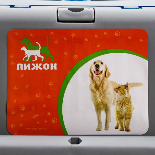 Переноска для животных с откидной прозрачной крышей 48х33х29,5 см, серая - Пижон фото 11