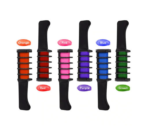 Мелки для волос с расческой HAIRCHALK IN набор 6 штук - Aopen фото 4