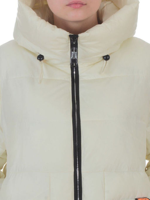 H-2209 MILK/WHITE Пальто зимнее женское (200 гр. холлофайбер)