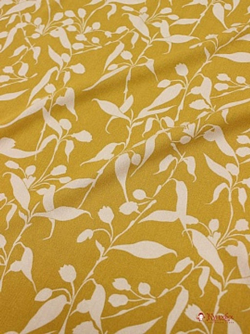 Креп-вискоза с эфф. жатости Лелея цв.горчичный, ш.1.41м, вискоза-100%, 120гр/м.кв - Купава фото 6