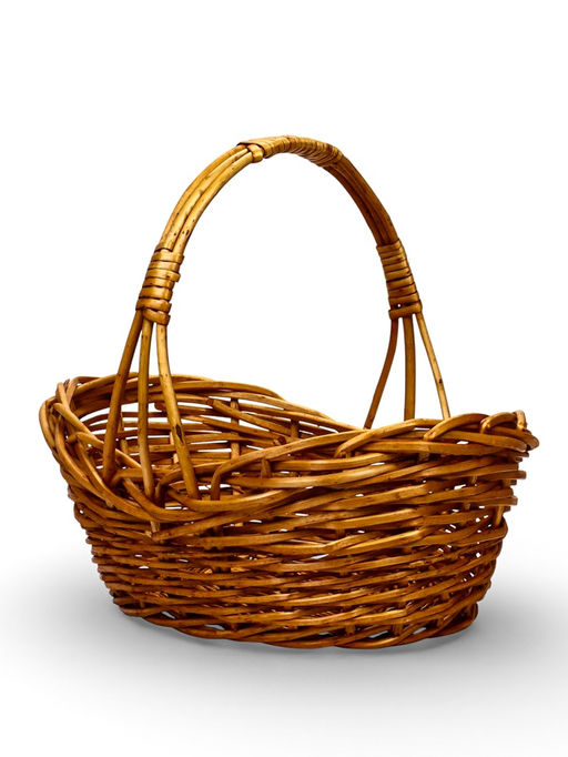 Корзина плетёная для хранения, лоза, коричневая, набор 3 шт.