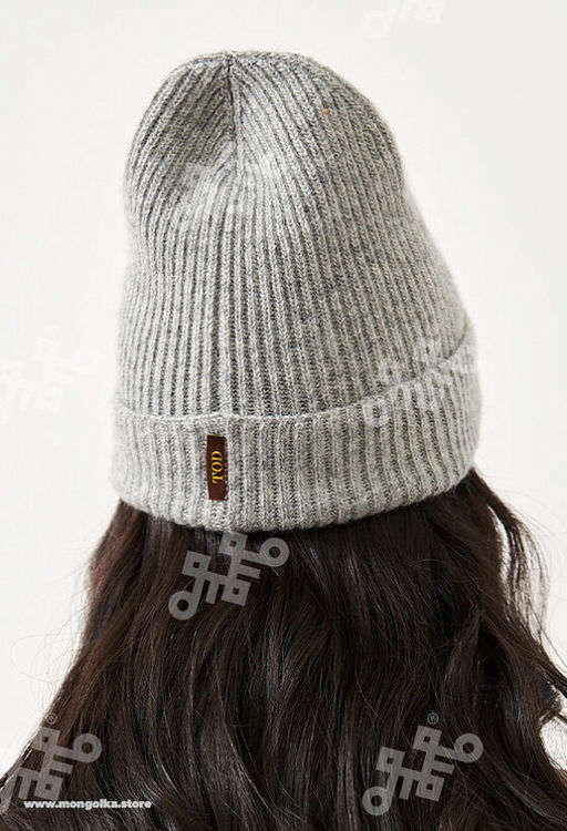 Шапка однотон из 100% монгольской шерсти (арт. 05131) - Mongolka фото 7