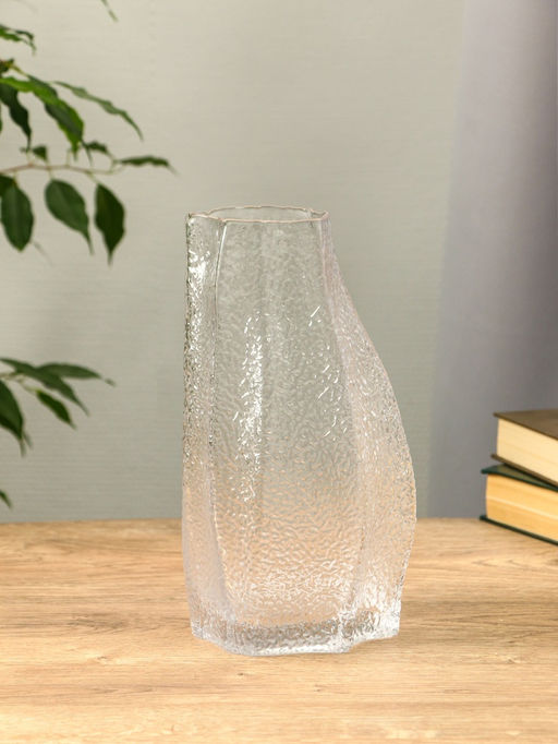 Ваза «Дженис», 25×12×8 см, стекло, прозрачная