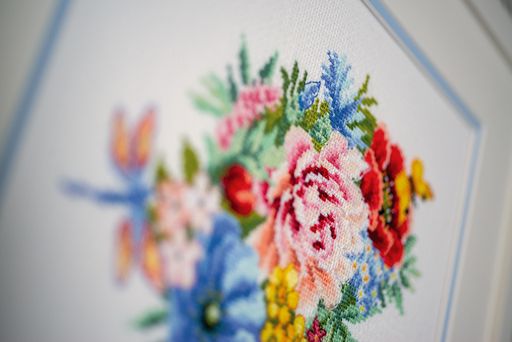 Набор для вышивания VERVACO PN-0179766 Цветочное сердце 25 х 25 см