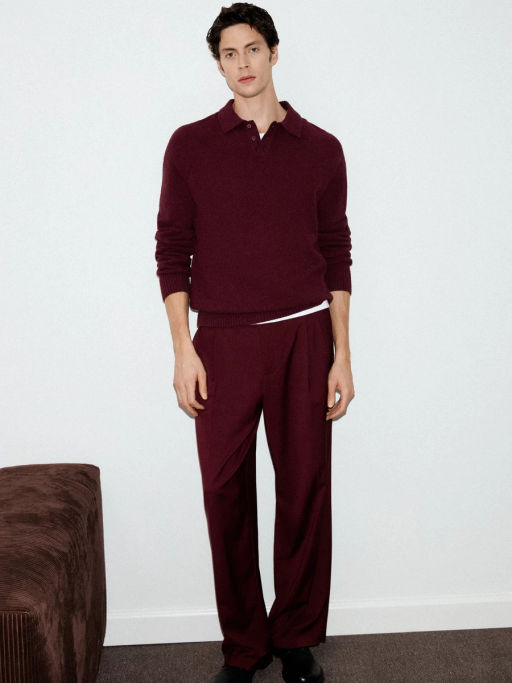 Джемпер из хлопка с отложным воротником / Zarina фото 3