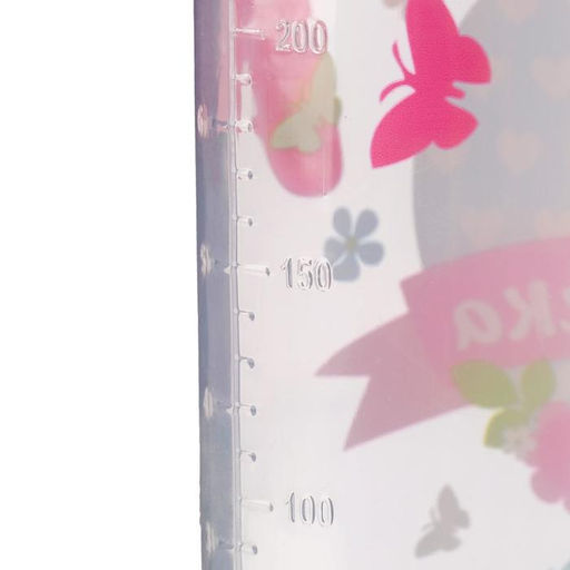 Бутылочка для кормления M&B «Моя первая бутылочка», классическое горло, с ручками, от 0 мес., 250 мл., розовый