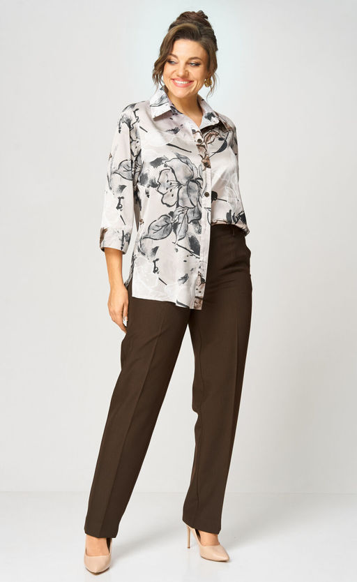 Брюки БелЭльСтиль 609 коричневый1 фото 2