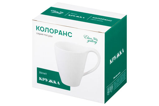 Кружка 350 мл 13*8,7*11,5 см Колоранс белая - Elan gallery фото 8