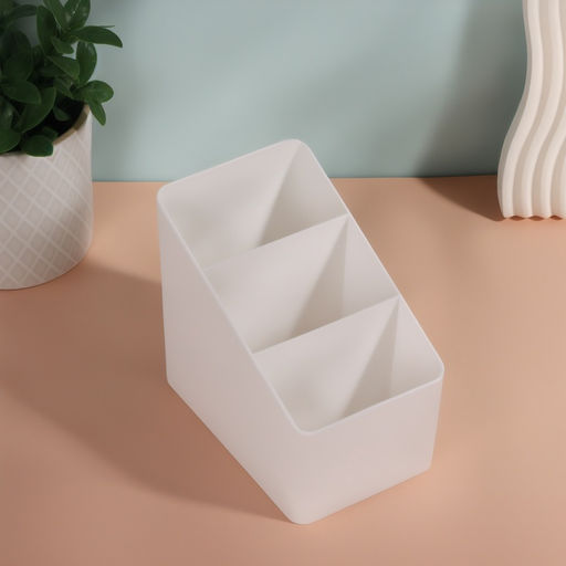 Органайзер для хранения «WHITE», 3 секции, 14.5×9×13 см, белый