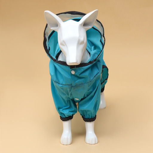 Комбинезон для собак, демисезонный с козырьком, размер 3ХL (ДС 50, Ог 67, ОШ 51 см), голубой 93812 - Simaland фото 16