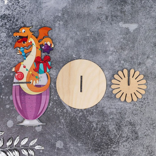 Салфетница деревянная Доляна Огненный Дракон, символ года 2024, 221010 см  фото 5