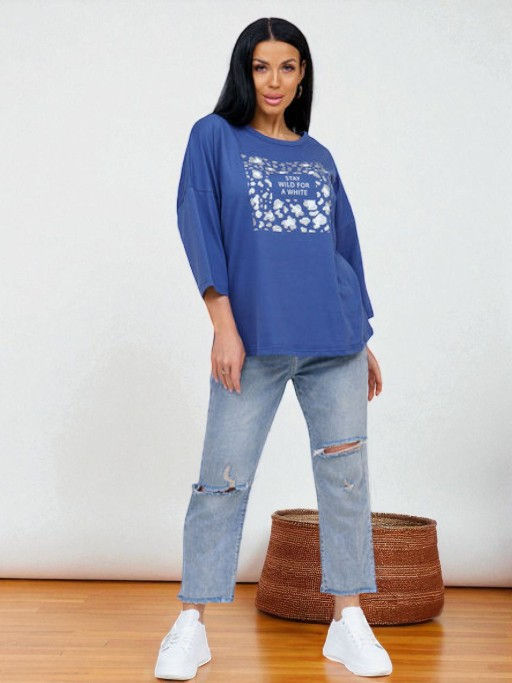 Туника женская, цвет фиолетовый